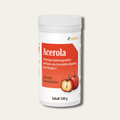 Acerola-Pulver von sanitas in weißer Dose, 100g – Nahrungsergänzungsmittel auf Basis von Acerolafruchtpulver und Vitamin C