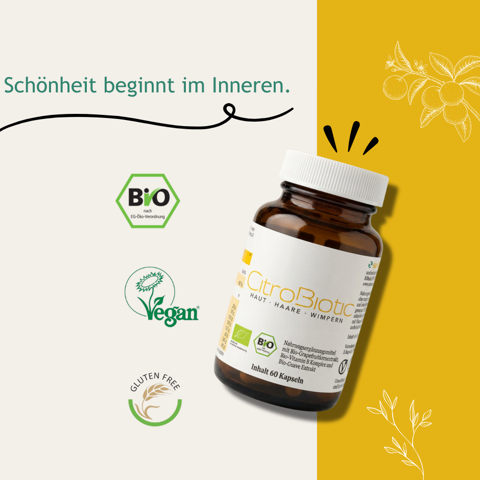 CitroBiotic® Haut-Haare-Wimpern – Bio-zertifiziert, vegan und glutenfrei, mit Bio-Grapefruitkernextrakt