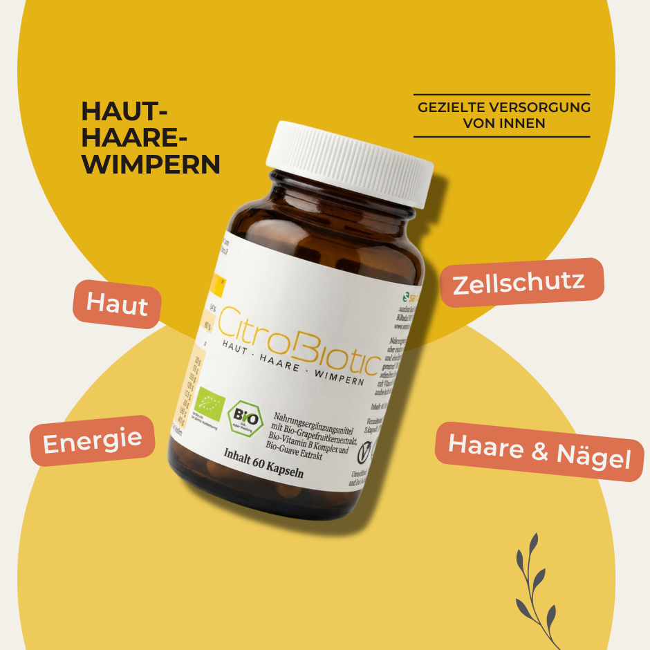 CitroBiotic® Haut-Haare-Wimpern – Bio-Premium-Rezeptur für Haut, Haare, Nägel, Zellschutz und Energie