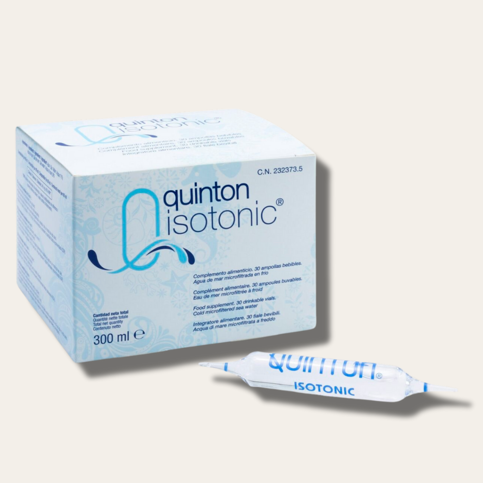 Quinton Isotonic Meeresplasma von sanitas – 30 Trinkampullen à 10ml (300ml), kalt-mikrofiltriertes ozeanisches Meerwasser isotonisch mit Blutplasma, Nahrungsergänzungsmittel