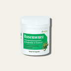 Rosenwurz von sanitas – 60 Kapseln mit Rhodiola rosea Extrakt, Magnesium und Vitamin B1, gegen Müdigkeit und zur Unterstützung des Nervensystems, vegan, glutenfrei